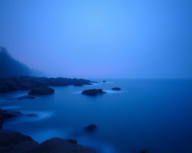 Long exposure of the Long Island coastline at dusk